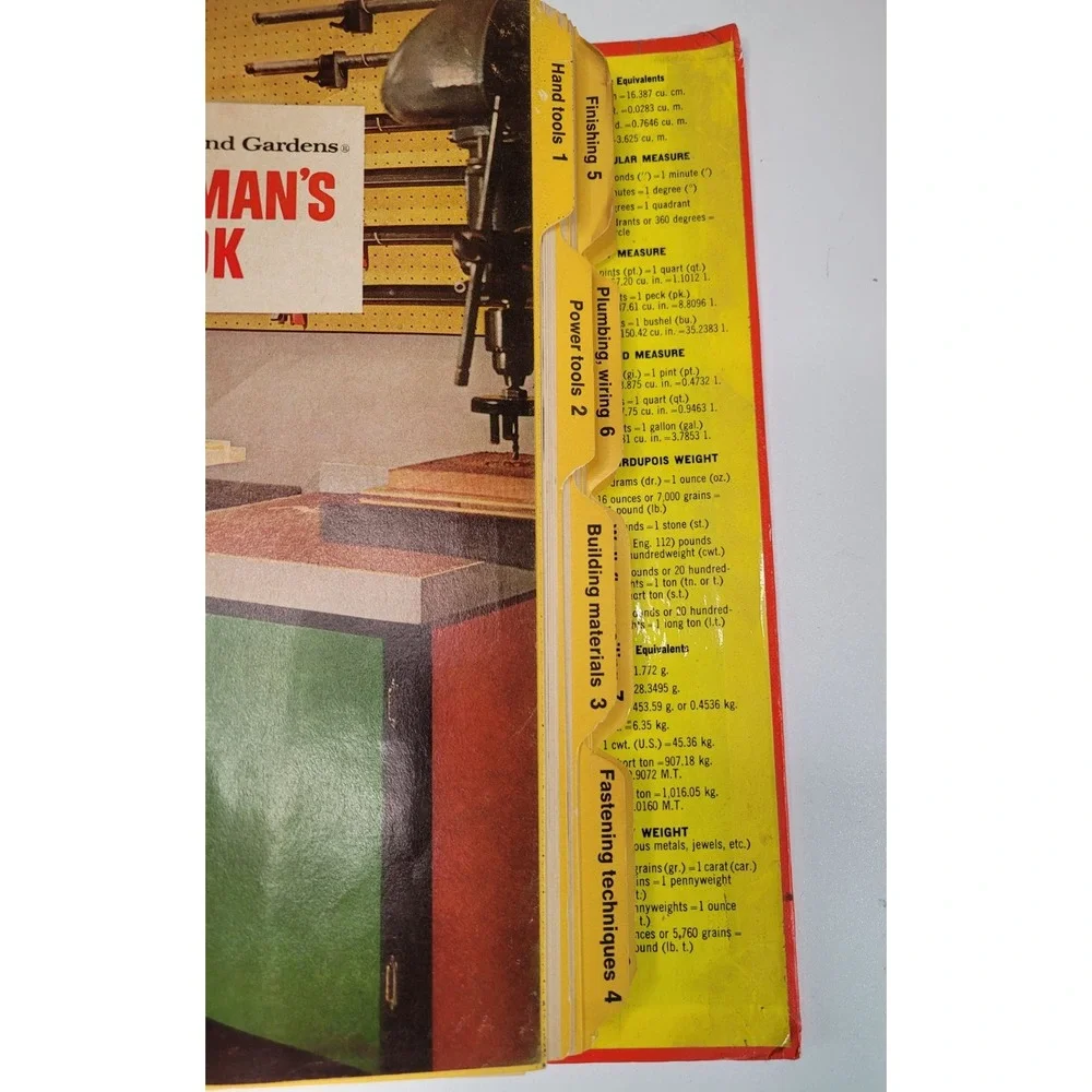 Vintage 1973 MCM Better Homes & Gardens Handyman's Book Binder DIY Manual Decor